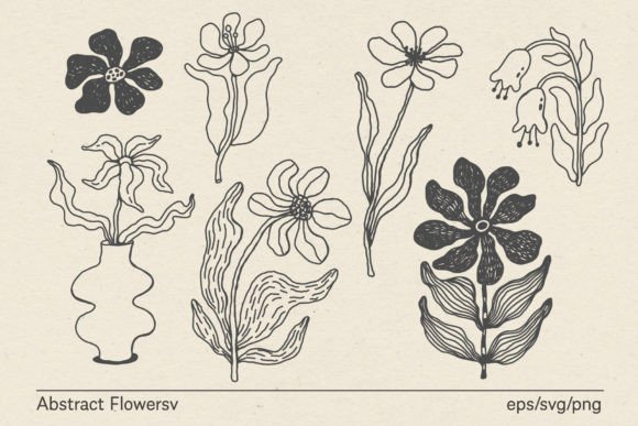 Abstract Flowers Tattoo: Graphics & Illustrations Review