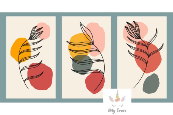 Abstraction with Flowers Set 3: Graphics & Illustrations