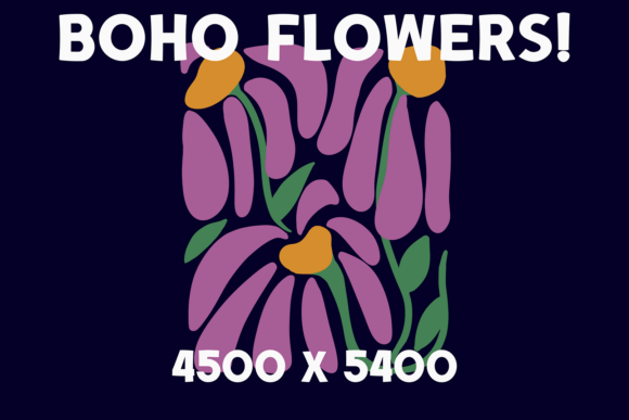 Boho Retro Flowers: Graphics & Illustrations Review