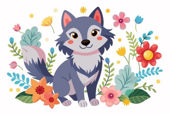 Cute Wolf Graphics & Illustrations for Branding