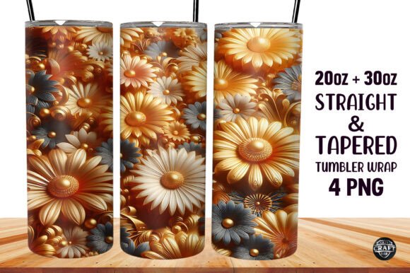 Flowers 3D Tumbler Wrap: Premium Graphics Review