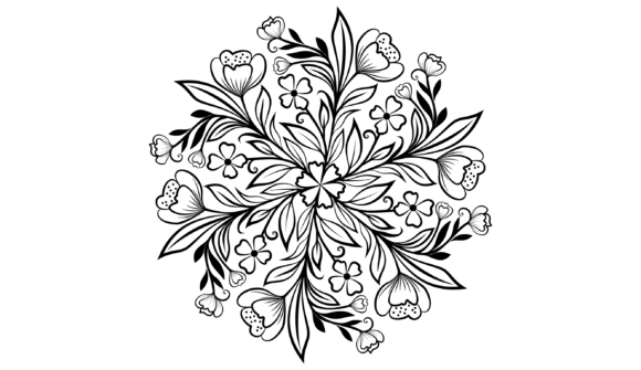 Flowers Circle: Elegant Graphics and Illustrations