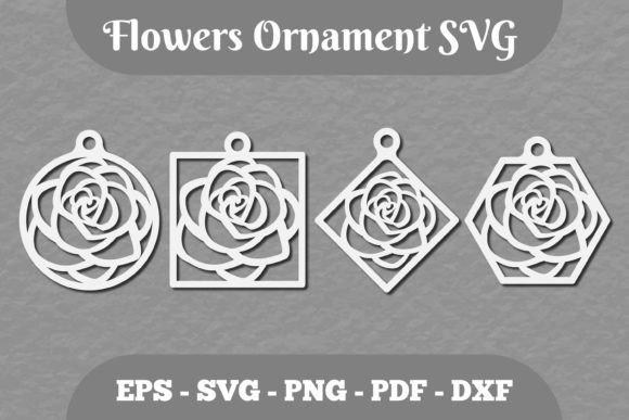 Flowers Ornament SVG 10: Graphics for Crafts
