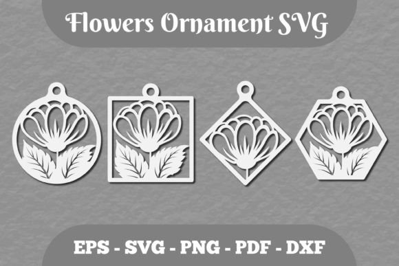 Flowers Ornament SVG 6: Graphics for Crafts & Branding