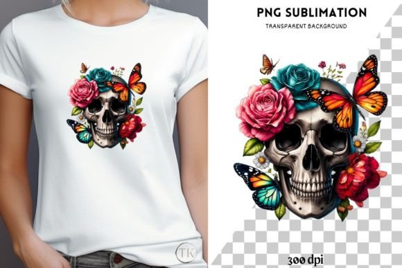 Gothic Skull & Flowers: Bold Graphics for Illustrations