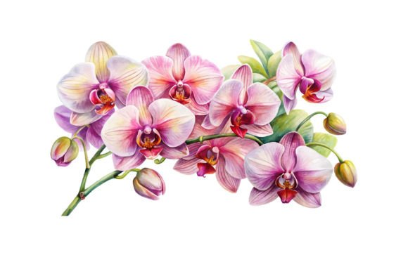 Orchid Watercolor Graphics & Illustrations Review