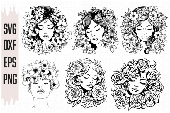 Review: Girl and Flowers, Woman Vector for Embroidery