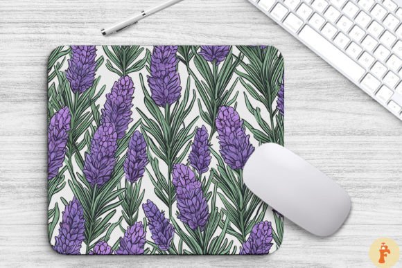 Review: Hand Drawn Lavender Flowers Mouse Pad Design