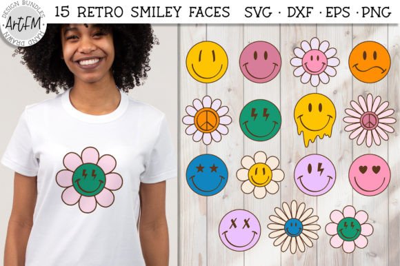 Review: Smiley Face Hippie Flowers Illustrations for Embroidery