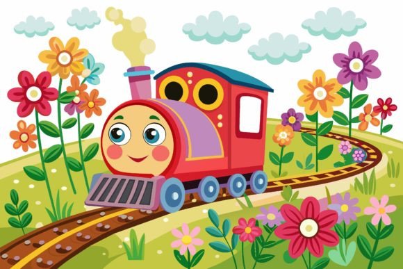 Review: Train Road Cartoon with Flowers Design