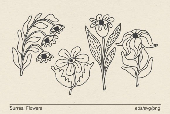 Surreal Flowers: Graphics & Illustrations for Shops