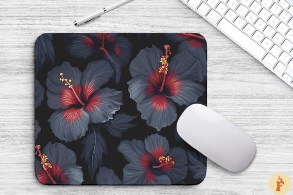 Tropical Gray Hibiscus: Graphics & Backgrounds