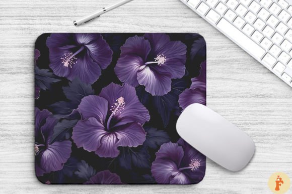 Tropical Purple Hibiscus Mouse Pad: Graphics & Backgrounds