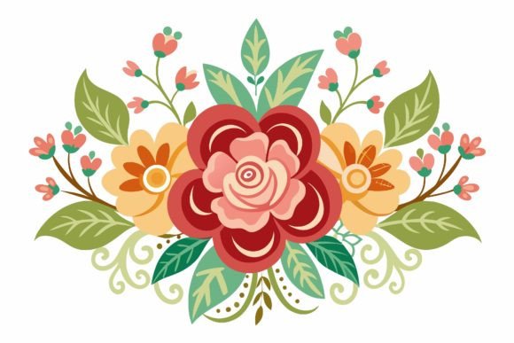 Vintage with Flowers Graphics and Illustrations