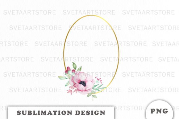 Watercolor Flowers Wreath PNG: Premium Graphics & Illustrations